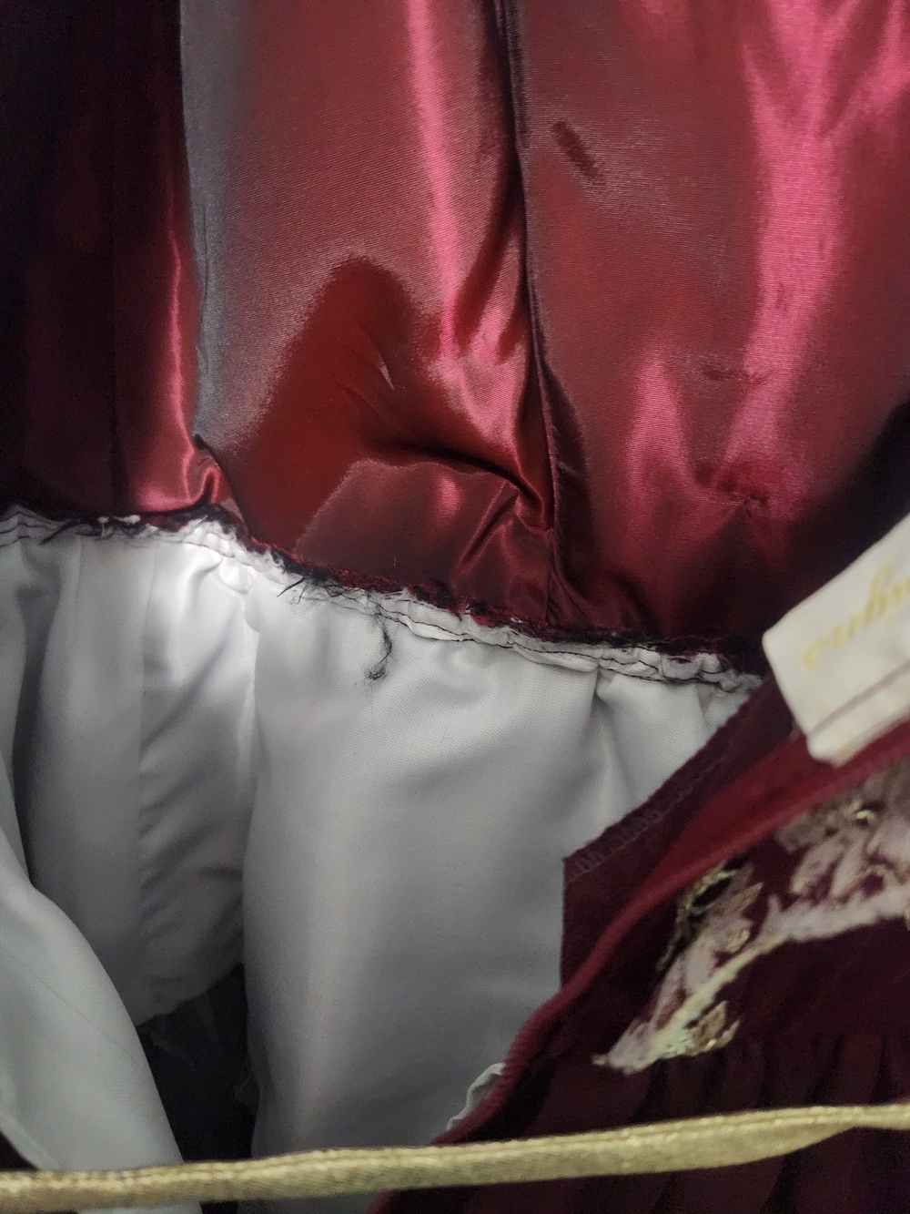 Alyce Designs Burgundy Formal Dress. Romantic Renaissance Fairycore Princess. - Picture 11 of 12